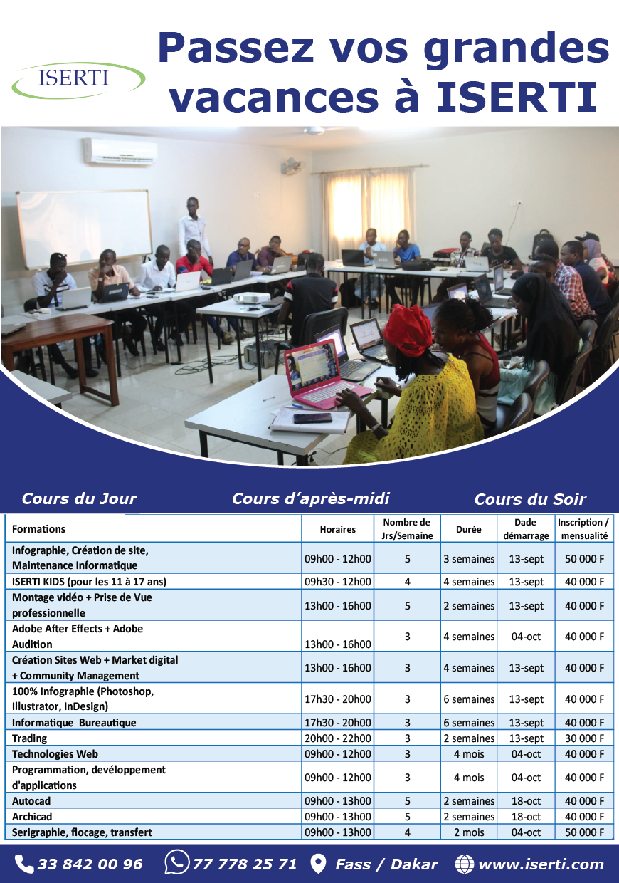 Grandes vacances ISERTI